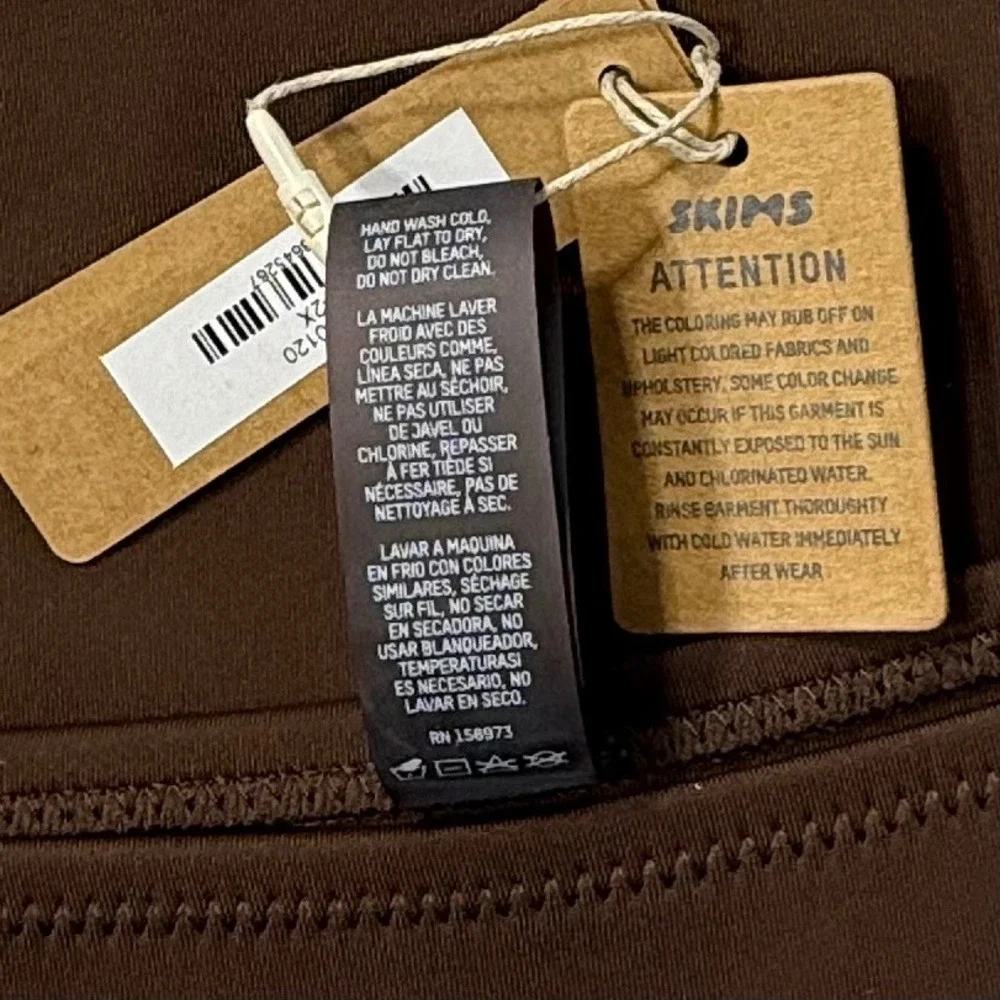 SKIMS Shaping Swim Dipped Bikini Cocoa 2X